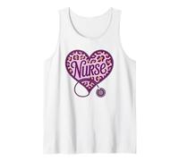Off Duty Nurse Life Love Valentine Heart Appreciation Tank Top