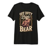 Off Duty Papa Bear Wildlife Nature Father Dad Premium T-Shirt