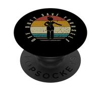Off Duty Save Yourself Sarcastic Cabin Crew Flight Attendant PopSockets Adhesive PopGrip
