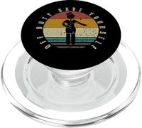 Off Duty Save Yourself Sarcastic Cabin Crew Flight Attendant PopSockets PopGrip for MagSafe