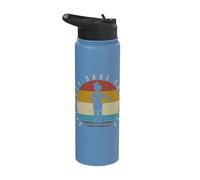 Off Duty Save Yourself Sarcastic Cabin Crew Flight Attendant Stainless Steel Insulated Water Bottle