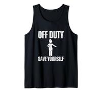 Off Duty Save Yourself Sarcastic Cabin Crew Flight Attendant Tank Top
