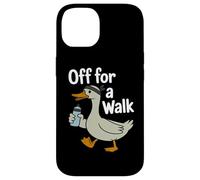 Off For A Walk Duck Exercise Walking Humor Goose Case for iPhone 14