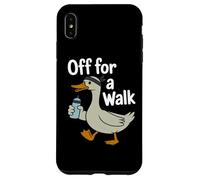 Off For A Walk Duck Exercise Walking Humor Goose Case for iPhone XS Max