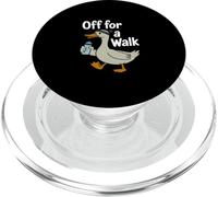 Off For A Walk Duck Exercise Walking Humor Goose PopSockets PopGrip for MagSafe