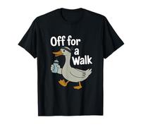 Off for A Walk Duck Exercise Walking Humor Goose T-Shirt
