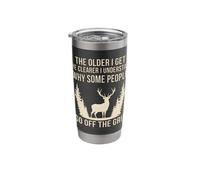 Off Grid Deer Forest Wilderness Nature Lover Quote Stainless Steel Insulated Tumbler