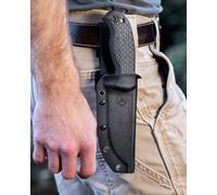 Off-Grid Knives - OG Lo-Pro Universal Kydex Knife Sheath Extension, Fits Taco and Pancake Style Sheaths with Button Lock and Velcro Nylon Belt Loop, Fits Sheaths with 1.5 Inch Spaced Rivets