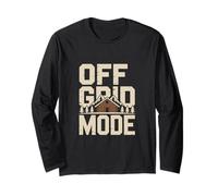 Off Grid Mode Cabin Camping Wilderness Adventure Design Long Sleeve T-Shirt