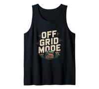 Off Grid Mode Cabin Mountain Camping Adventure Graphic Tank Top