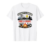 Off Grid Philosophy Campfire Funny Homestead Humor T-Shirt