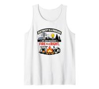 Off Grid Philosophy Campfire Funny Homestead Humor Tank Top