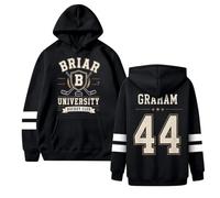 Off in Campus Merch Sweatshirt Grahams 44 Logans 22 Tuckers 46 Di Laurentis 66 Briars University Merch Long Sleeve Hockey Hoodies for Fans Men/Women (01-2-Black, XXXL)