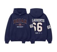 Off in Campus Merch Sweatshirt Grahams 44 Logans 22 Tuckers 46 Di Laurentis 66 Briars University Merch Long Sleeve Hockey Hoodies for Fans Men/Women (01-4-Dark Blue, XXXL)