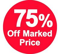 % Off Marked Price Tags - 30mm Pack of 1000 Round Label Roll 75% Reduced Stickers Sale Stickers for Retail Store Easy Peel Self Adhesive Sticky Labels Removable Sale Tags for Retail Sticker Labels