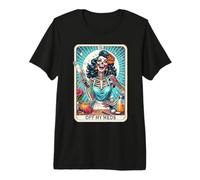 Off My Meds Unhinged Tarot Card Funny Graphic Premium T-Shirt