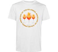 Off My t*ts T-Shirt, Off My t*ts on aperol Spritz Tshirt, Cocktail t-Shirt, Funny Meme Tshirt, Funny Cocktail t Shirt, Summer Drink t Shirt, Aperol Spritz Tshirt, Girlfriend Gift tee White