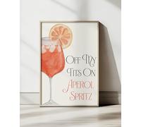 Off My Tits On Aperol Spritz Poster - Print only - Matte finish - GCP180 (A4 (210mm x 297mm))