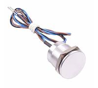Off-(On) 19mm Metal Momentary Piezo Switch SPST Touch Switch Hobby DIY Electronics Electrical Industrial