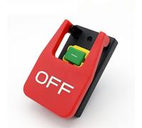 OFF-ON Red Cover Emergency Stop Push Button Switch 16A 250VAC Power-off/Undervoltage Protection 1Pcs
