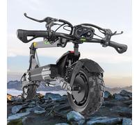 Off Road Electric Scooter for Adults, 10 inch VS6 Pro Pure Escooter, 52V 20.8Ah Battery Folding Scooters, 60-80 km Range, 150 kg Load HD Display Dual Shock Absorption & Motors All Terrain e Scooter