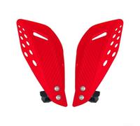 Off-Road Hand Protectors for Motorcycle Handlebars - Windproof Shield ABS Plastic Aluminum Alloy Racing Motocross for enduro Trials Supermoto(red)