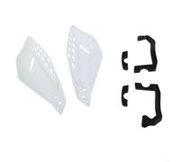 Off-Road Hand Protectors for Motorcycle Handlebars - Windproof Shield ABS Plastic Aluminum Alloy Racing Motocross for enduro Trials Supermoto(white)