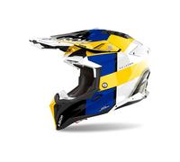 Airoh Aviator 3 Monarch, motocross helmet L Blue/Yellow/White/Black