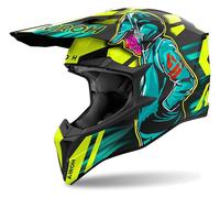 Airoh Wraaap Cyber MX Helmet Yellow MattXS Yellow Matt