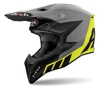 Airoh Wraaap Reloaded Motocross Helmet, black-grey-yellow, size 2XS for Men