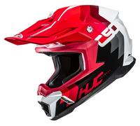 HJC C50 Primal Motocross Helmet, black-white-red, size S for Men