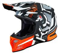 KYT Skyhawk Hyperflow Motocross Helmet, grey-orange, size XL for Men