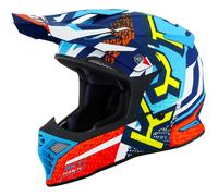 Off-Road Helmet KYT SKYHAWK HYPERFLOW Matt Light Blue/Red