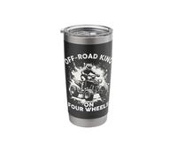 Off Road King On Four Wheels ATV 4 Wheeler Quad Biker Stainless Steel Insulated Tumbler