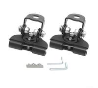 Off-Road Light Mounting Bracket 2PCS Heavy Duty Tube Clamp for LED Work Lights on Car Hood Bull Bar - 180 Degree Vertical Adjustment Black Silver Finish(Black)