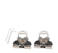 Off-Road Light Mounting Bracket 2PCS Heavy Duty Tube Clamp for LED Work Lights on Car Hood Bull Bar - 180 Degree Vertical Adjustment Black Silver Finish(Silver)