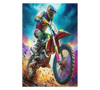 Off-road Motorcycle 1000 Pcs Jigsaw Puzzle Bundle Country Race Family Puzzle Lovers Fun Family Game Mindful Activity Spring Eco Friendly Cardboard 1000 PCS