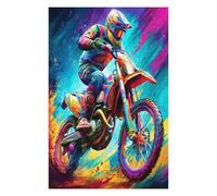 Off-road Motorcycle 1000 Pcs Jigsaw Puzzle Bundle Country Race Family Puzzle Lovers Fun Family Game Mindful Activity Spring Cardboard 1000 PCS