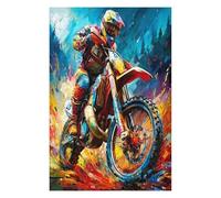 Off-road Motorcycle 1000 Pcs Jigsaw Puzzle Bundle Country Race Puzzle for Adults Teens 14+ Fun Family Game Mindful Activity Spring Gift Precision Cut Board 1000 PCS