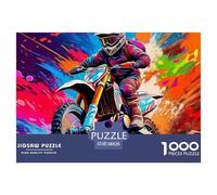 Off-road Motorcycle, 1000-piece Jigsaw, Calming Yet Stimulating Indoor Activity, Perfect for Keepsakes Or Gallery Walls, Suitable for Ages 8+, 38x26cm/1000pcs