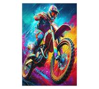 Off-road Motorcycle 1000-piece Jigsaw Puzzle Bundle Country Race Family Puzzle Lovers Brain Training Mindful Activity Spring Gift Durable Cardboard 1000 PCS