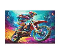 Off-road Motorcycle 1000-piece Jigsaw Puzzle Bundle Country Race Family Puzzle Lovers Brain Training Mindful Activity Spring Paperboard Creativity & Gift Giving 1000 PCS