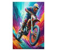 Off-road Motorcycle 1000-piece Jigsaw Puzzle Bundle Country Race Family Puzzle Lovers Brain Training Mindful Activity Spring Creativity & Gift Giving 1000 PCS