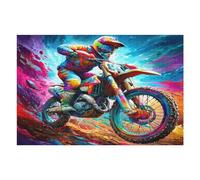 Off-road Motorcycle 1000 Piece Jigsaw Puzzle for Adults Country Race Lunch Break Activity Quick Escape No Duplicate Pieces for Busy Professionals 1000 PCS