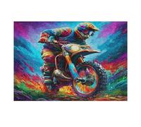 Off-road Motorcycle 300-piece Jigsaw Puzzle Bundle Country Race Family Puzzle Lovers Brain Training Mindful Activity Spring Paperboard Creativity & Gift Giving 300 PCS