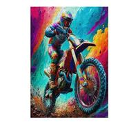 Off-road Motorcycle 300-piece Jigsaw Puzzle Bundle Country Race Family Puzzle Lovers Brain Training Mindful Activity Spring Recycled Cardboard 300 PCS