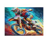 Off-road Motorcycle 500-piece Jigsaw Puzzle Bundle Country Race Family Puzzle Lovers Brain Training Mindful Activity Spring Paperboard Creativity & Gift Giving 500 PCS
