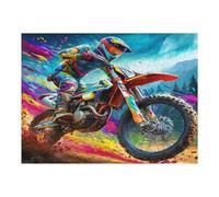 Off-road Motorcycle 500 Piece Jigsaw Puzzle for Adults Country Race Home Library Decor Intellectual Challenge Precision Cut for Intellectuals 500 PCS