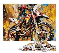 Off-road Motorcycle 500 Pieces Wooden Jigsaw Puzzles for Adults Fun Toy Intellectual Game Home Decoration Stress Relief Education Game Relaxation And Intelligence 500pcs (52x38cm)