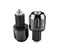 Off Road Motorcycle Handlebar End CNC Aluminium Bar Ends Weights Anti Vibration Grip Protection Street Bike Compatible Black Red(Black)